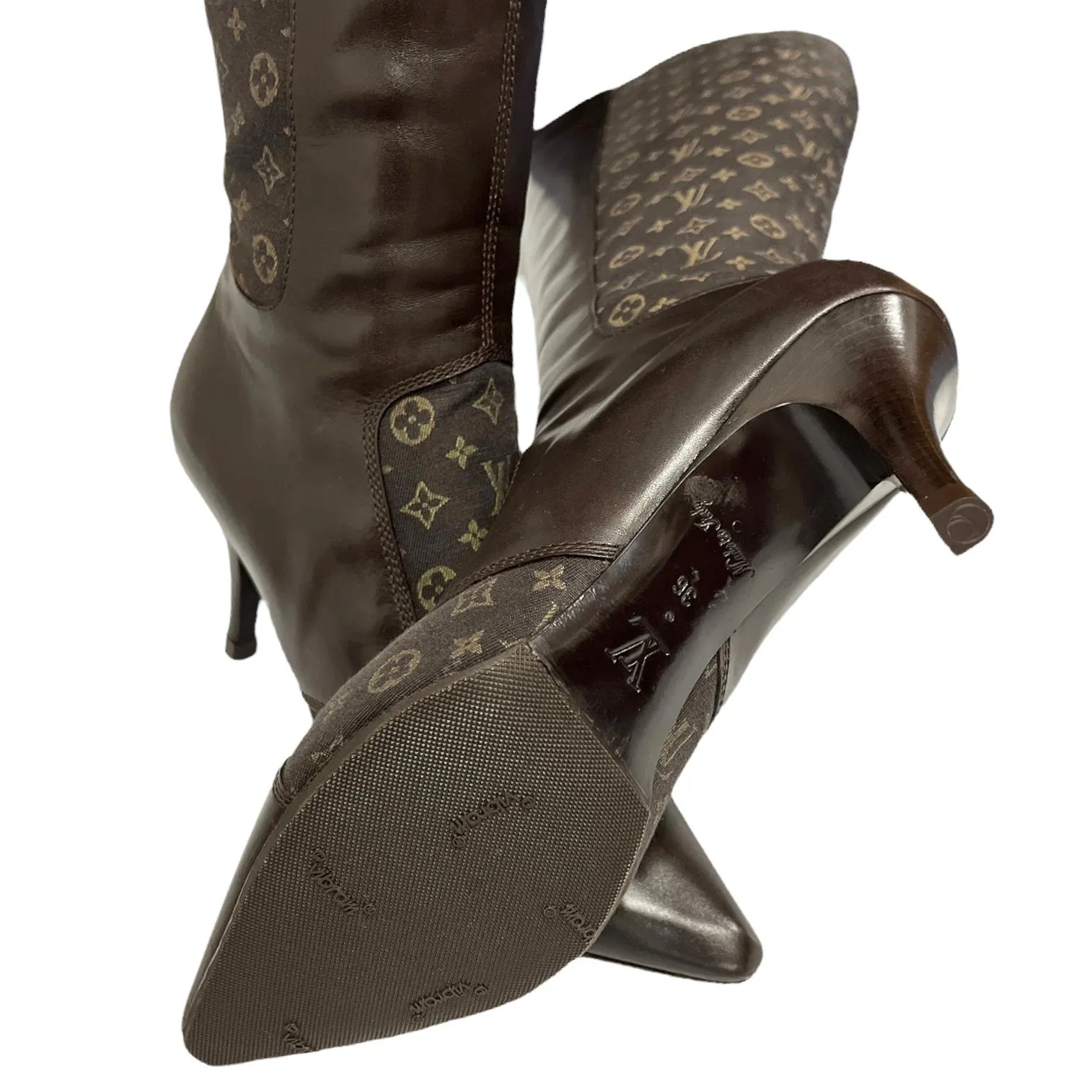 Louis Vuitton Brown Monogram Boots