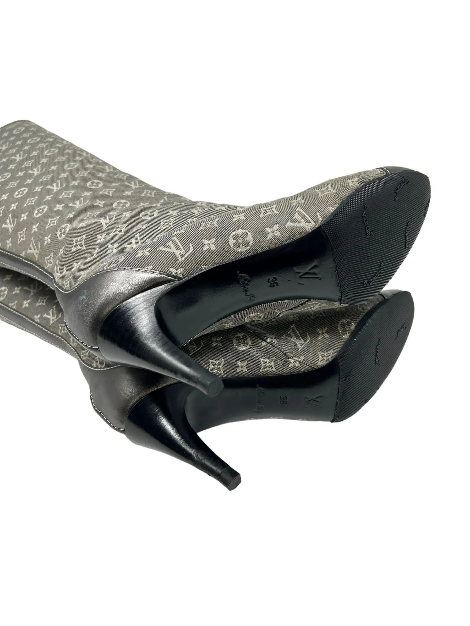 Louis Vuitton Grey Monogram Boots