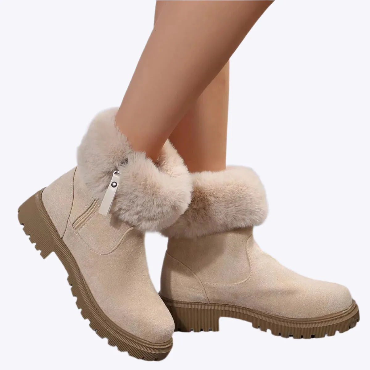 Lydia - Comfortable Plush Woman's Snow Boots