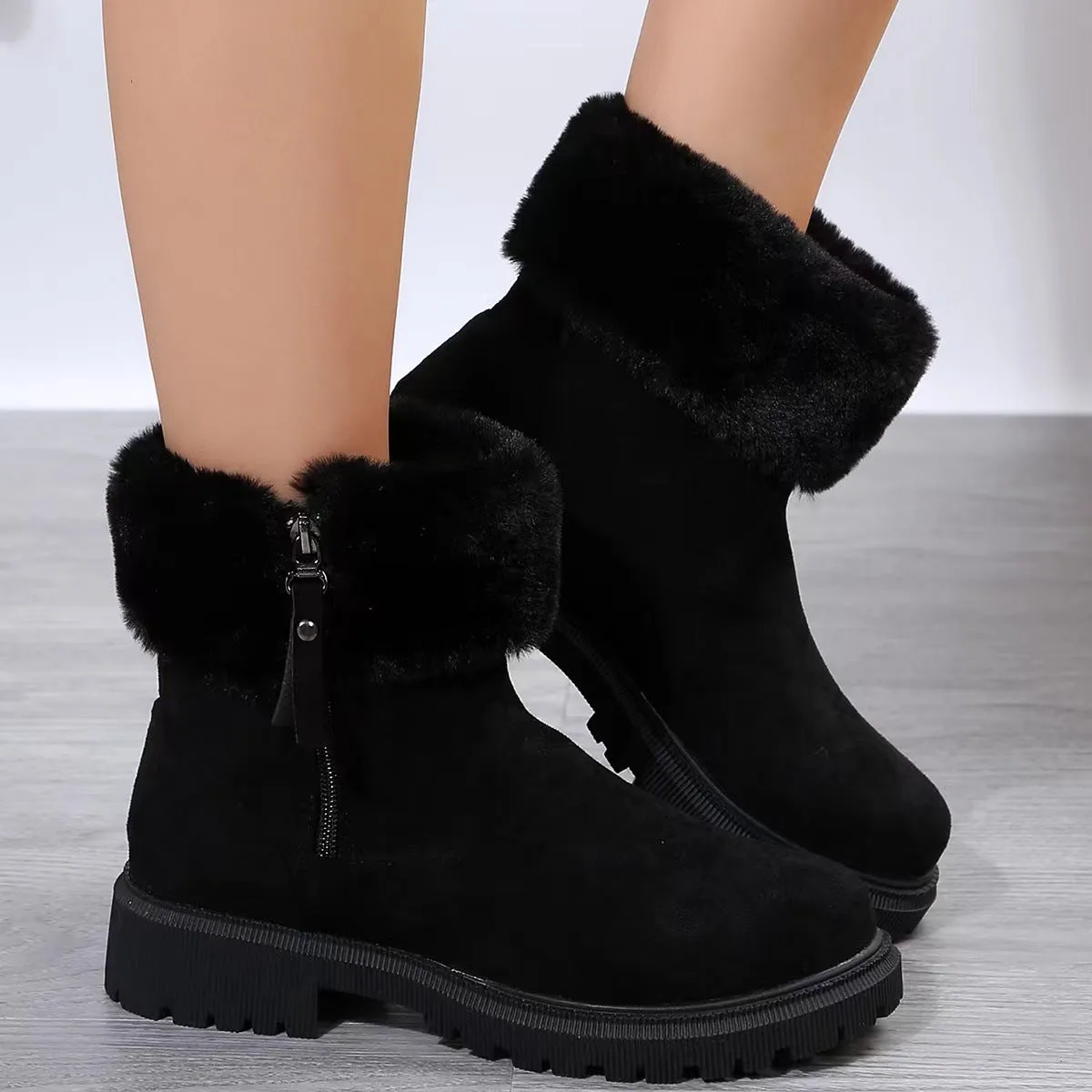 Lydia - Comfortable Plush Woman's Snow Boots
