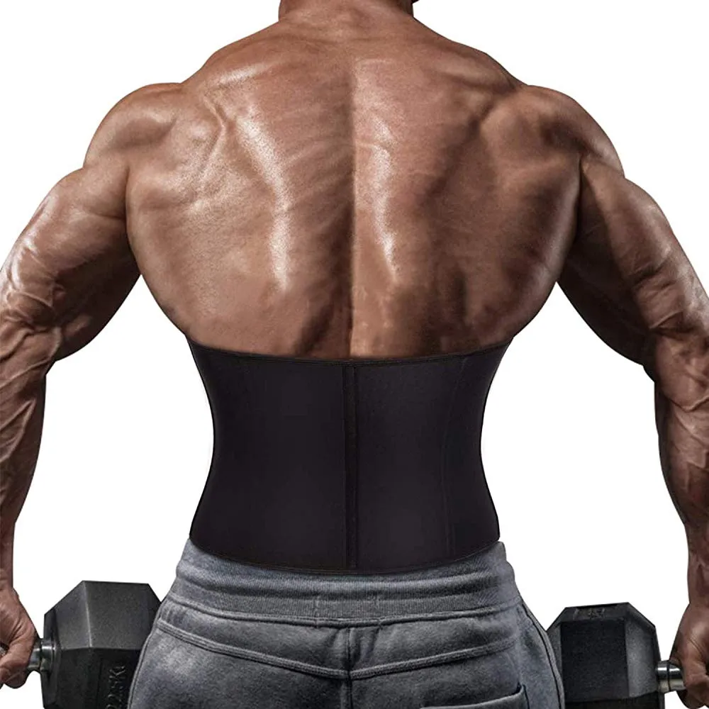 Men Waist Trainer Slimming Belt Neoprene Fat Burner Sweat Trimmer