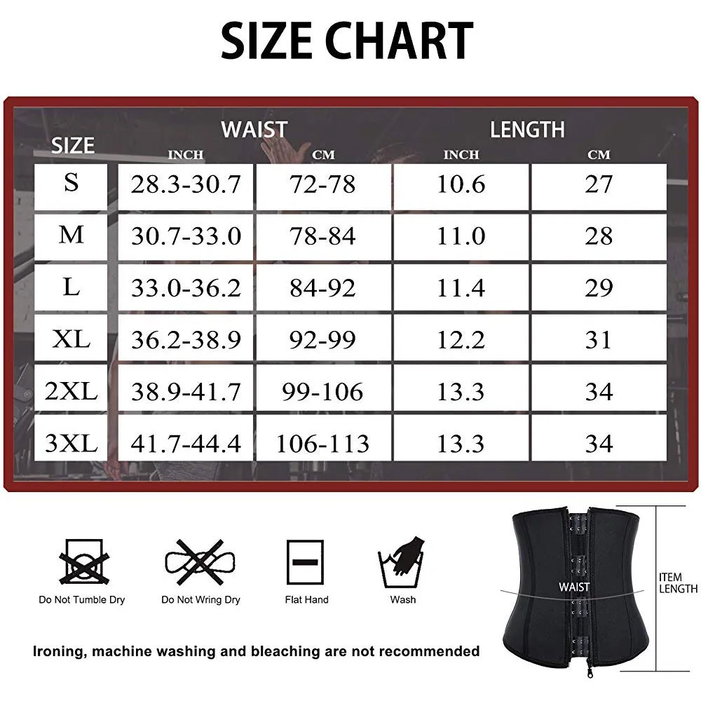 Men Waist Trainer Slimming Belt Neoprene Fat Burner Sweat Trimmer