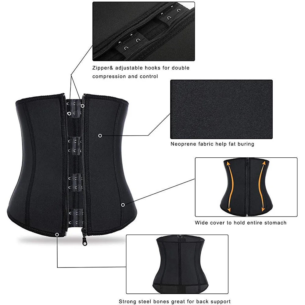 Men Waist Trainer Slimming Belt Neoprene Fat Burner Sweat Trimmer