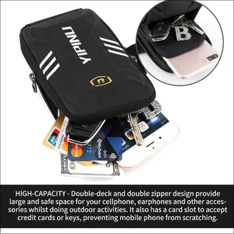 Men women waterproof reflective sports arm bag fitness night running jogging cycling phone case