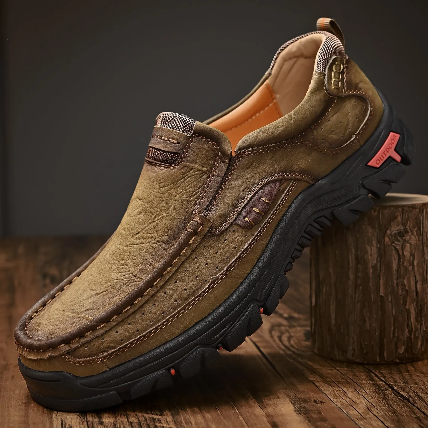 Men's Leather Anti-Slip Lightweight Outdoor Boots