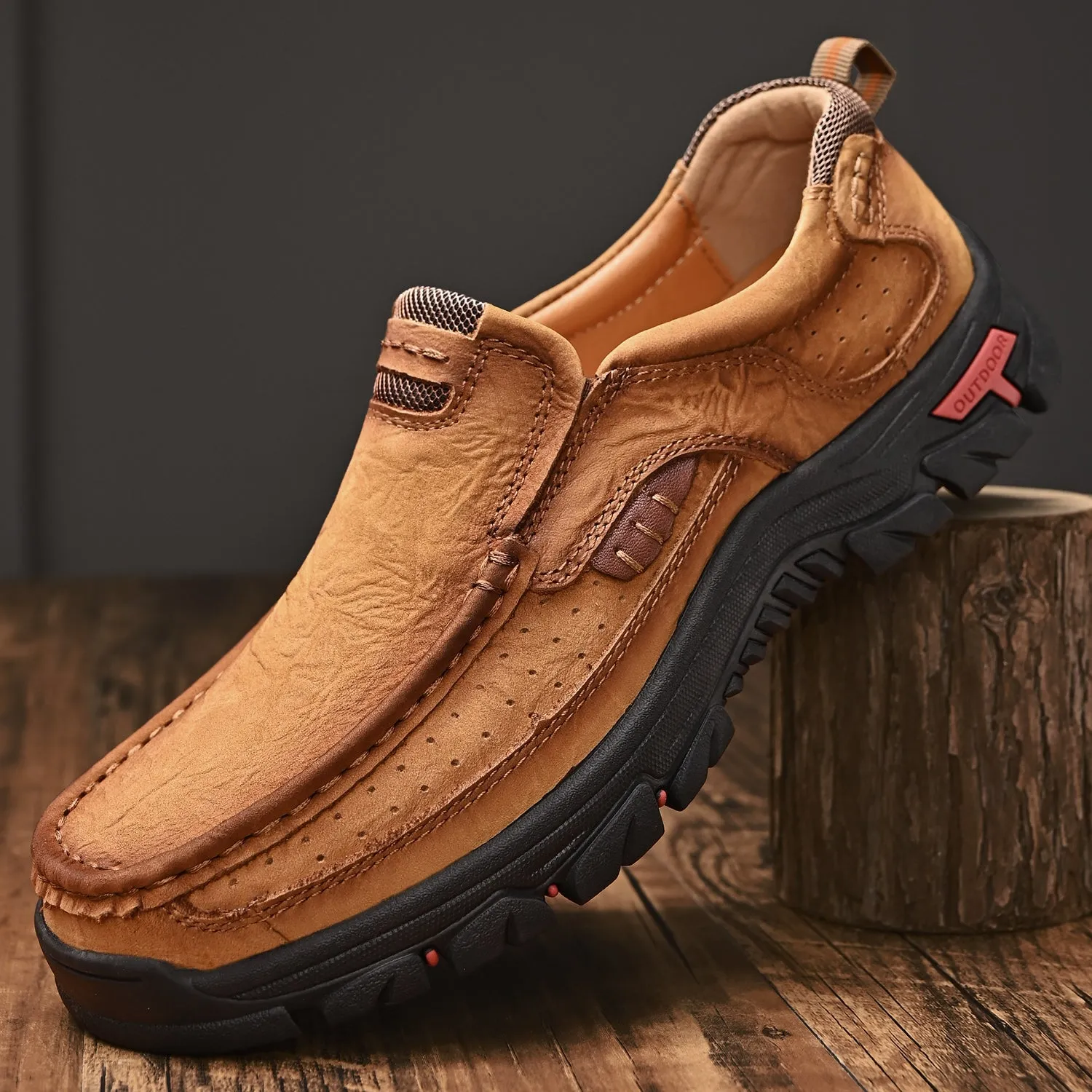 Men's Leather Anti-Slip Lightweight Outdoor Boots