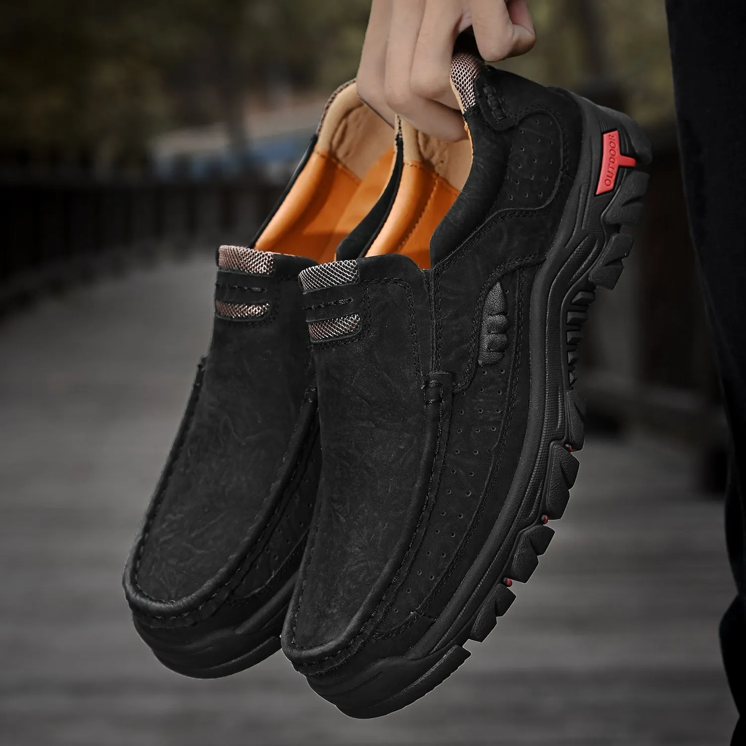 Men's Leather Anti-Slip Lightweight Outdoor Boots