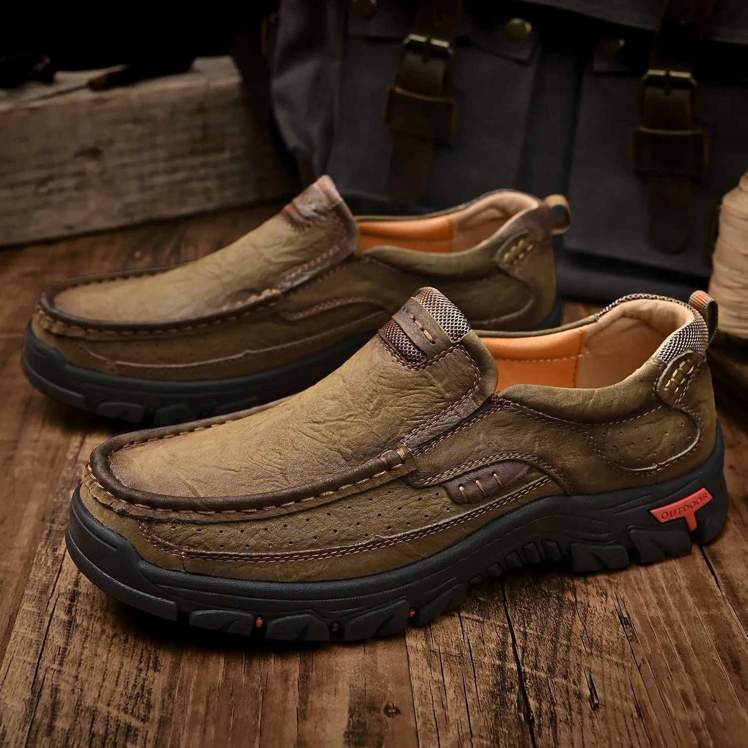 Men's Leather Anti-Slip Lightweight Outdoor Boots