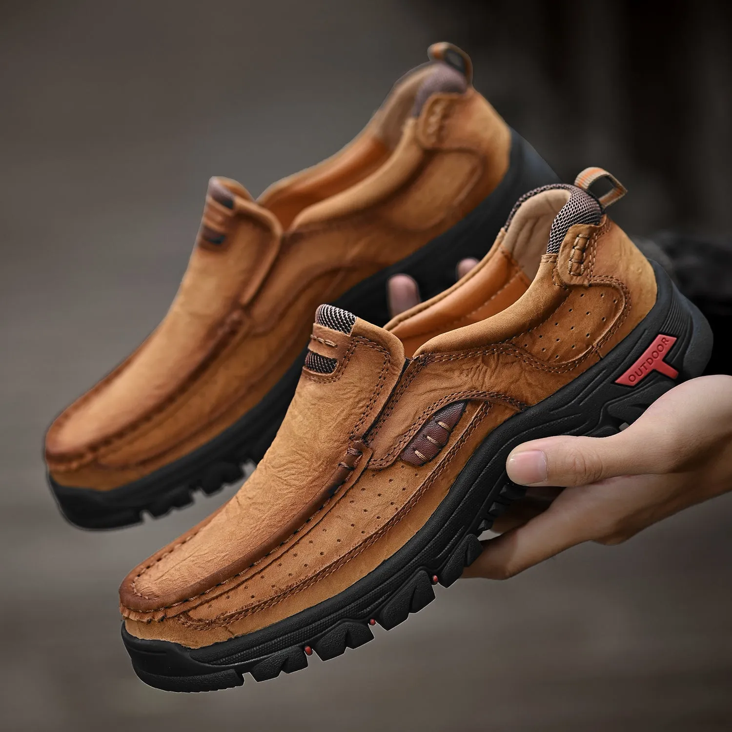 Men's Leather Anti-Slip Lightweight Outdoor Boots