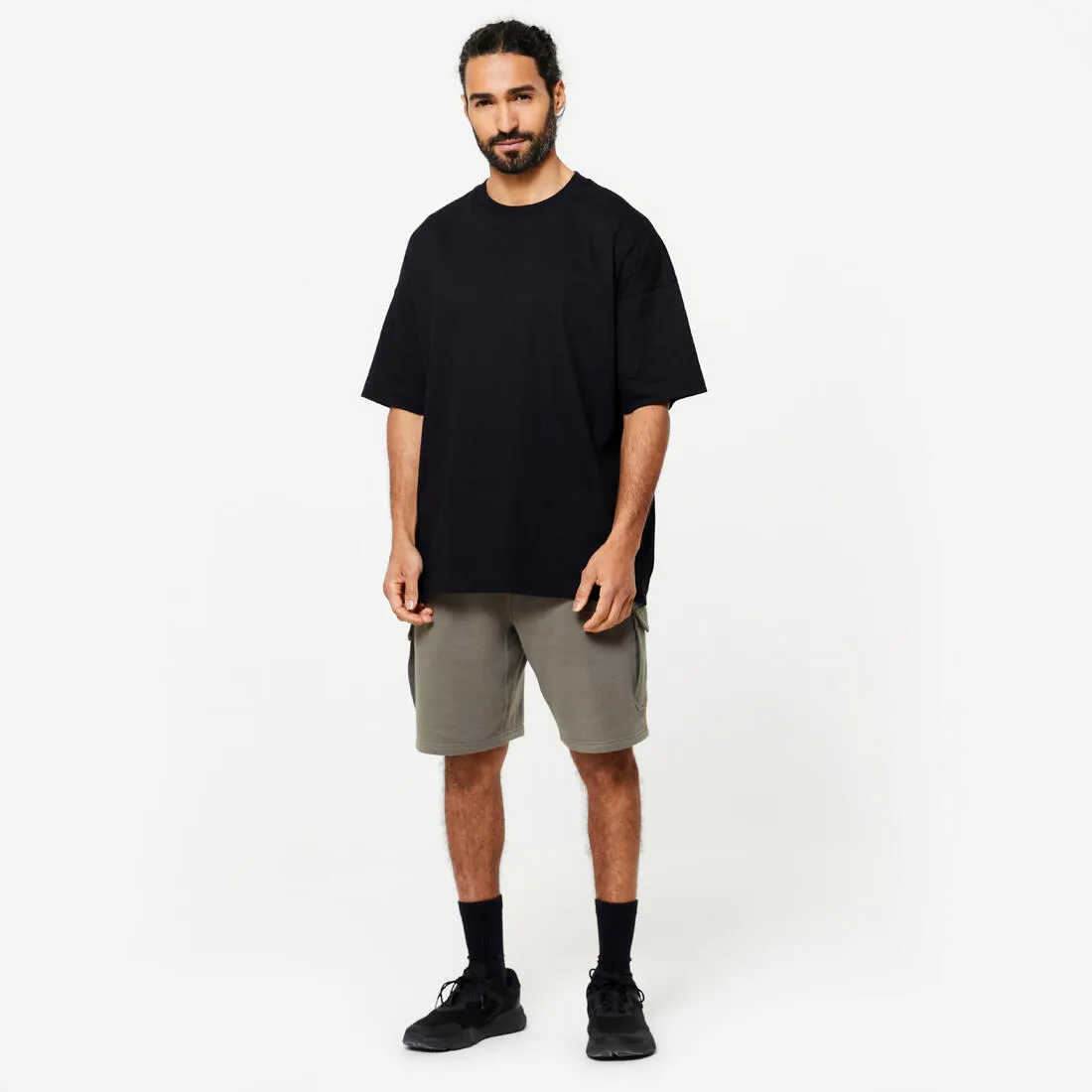 Men's Loose-Fit Fitness T-Shirt 520 - Black
