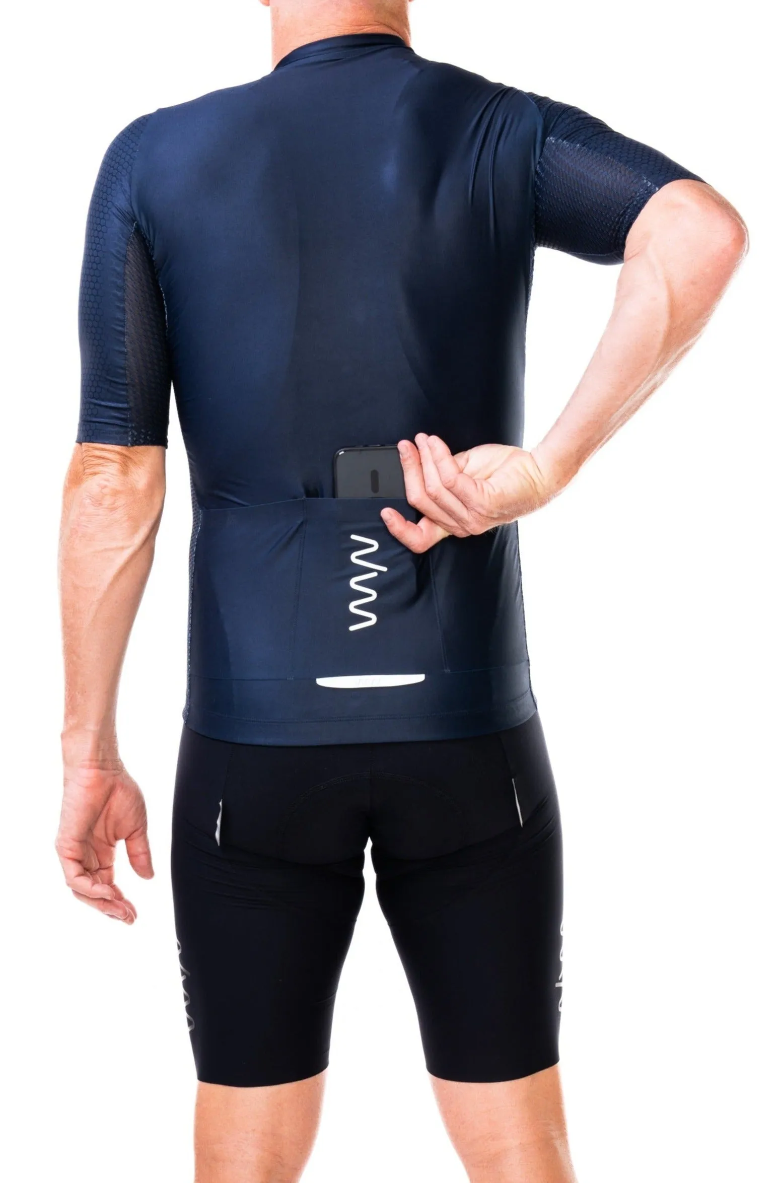 Men's LUCEO Hex Racer Cycling Jersey - Navy