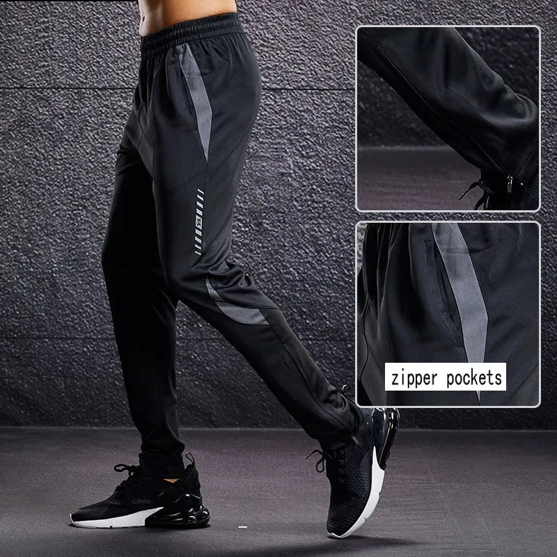 Men's Sport Pants with Zipper Pockets for Running and Training