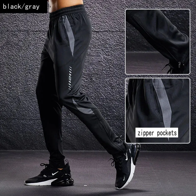 Men's Sport Pants with Zipper Pockets for Running and Training