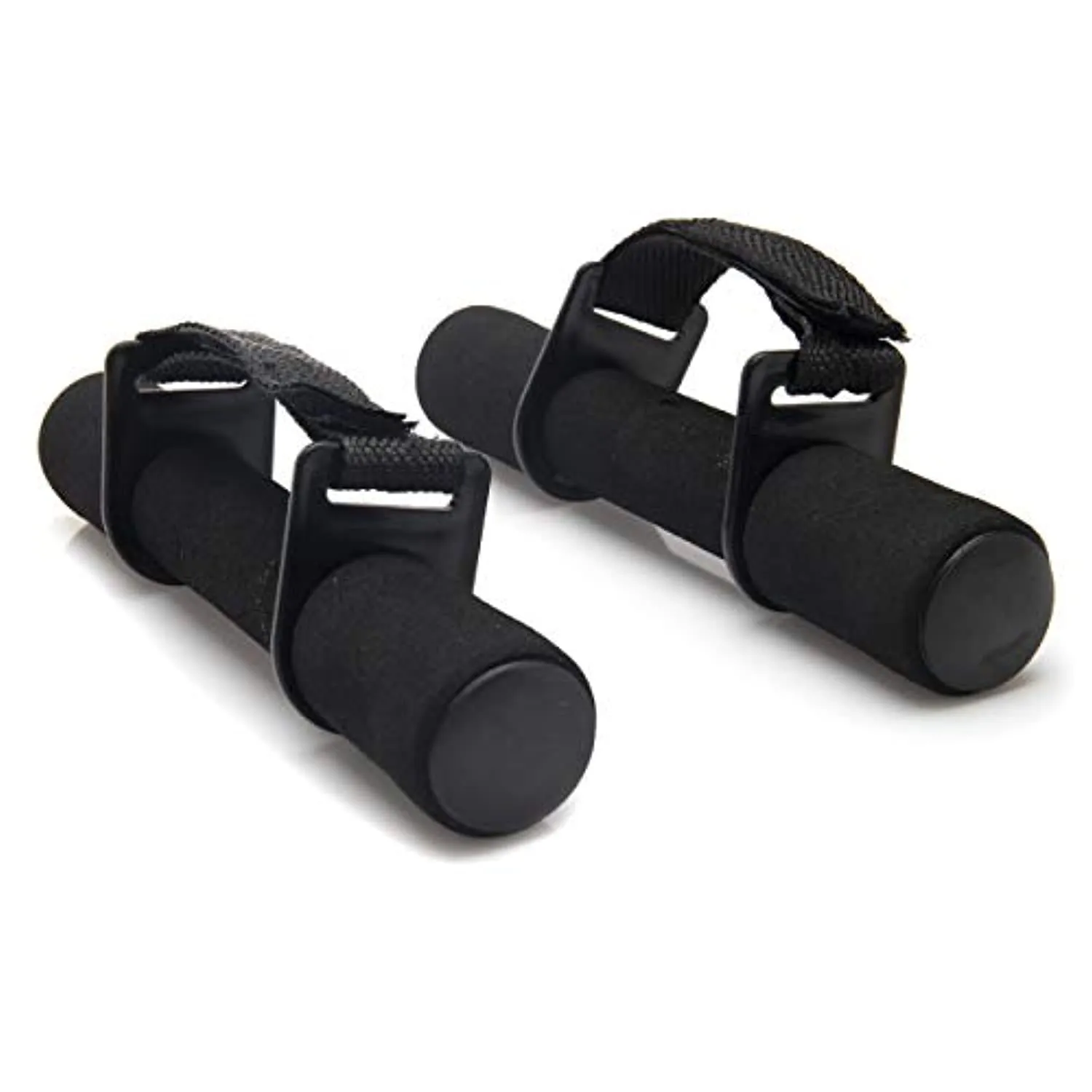 Mind Reader Soft Detachable, Nitrile Dumbbells with Handles, Home Fitness Weights with Hand Straps, 2.2 lbs, Set of 2, 2.2 Pounds, Black