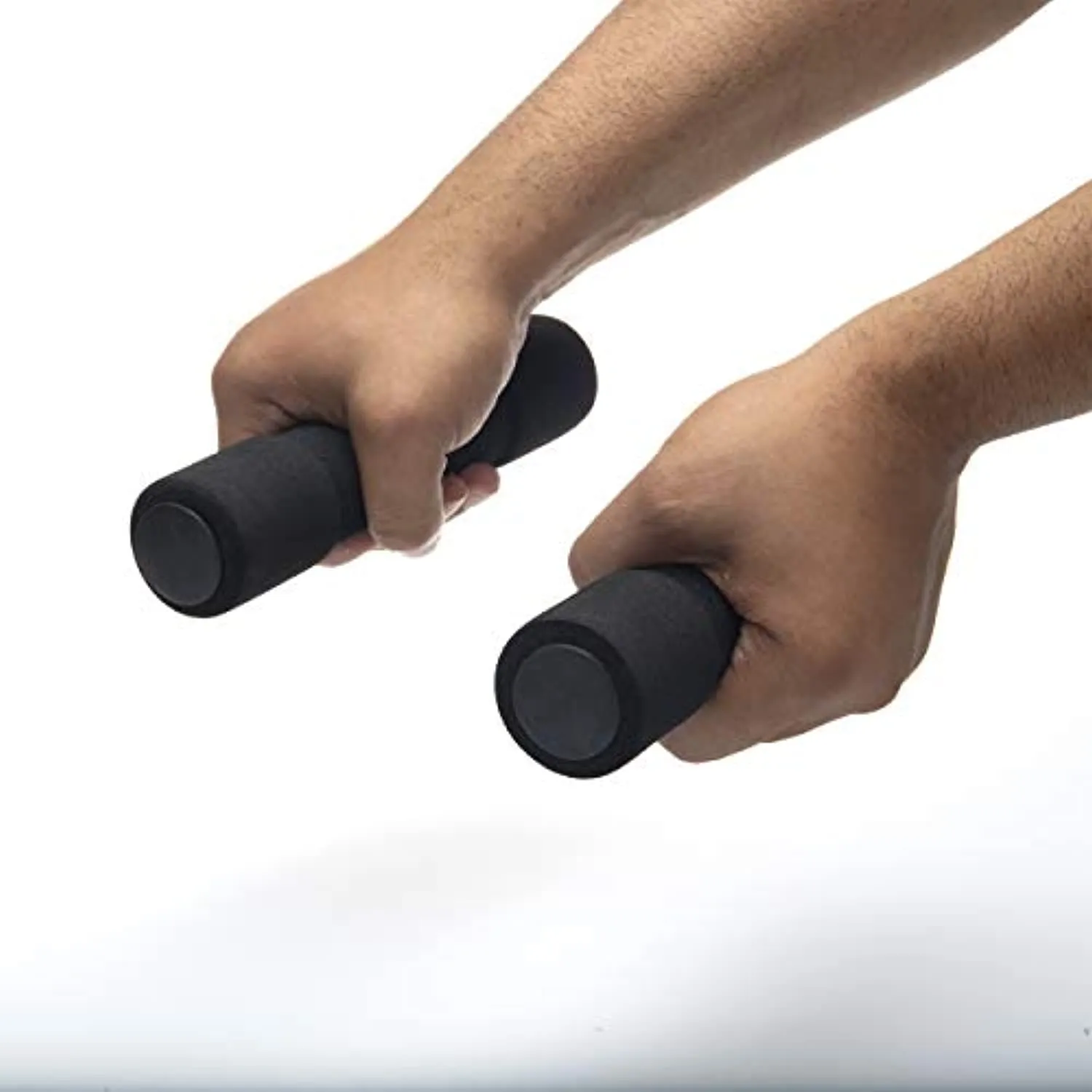 Mind Reader Soft Hand Indoor Outdoor Workout, Rubber Dumbbells, Home Fitness Free Weights, 2.2 lbs, Set of 2, 2.2 Pounds, Black
