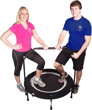 New Maximus PRO Folding Rebounder | Voted #1 Indoor Exercise Mini Trampoline for Adults with Bar | Best Home Gym for Fitness & Lose Weight| Free Storage Bag, Resistance Bands, Online & DVD Workouts! Retails $255 