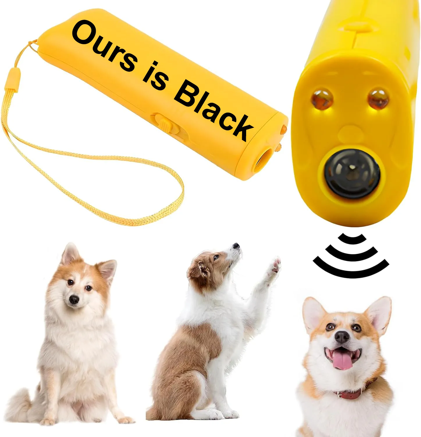 NEW Mein HERZ Handheld Dog Repellent Trainer, Anti Barking Device, LED Ultrasonic Dog Repeller and Trainer Device 3 in 1 Anti Barking Stop Bark Handheld Dog Training Device, with LED Flashlight