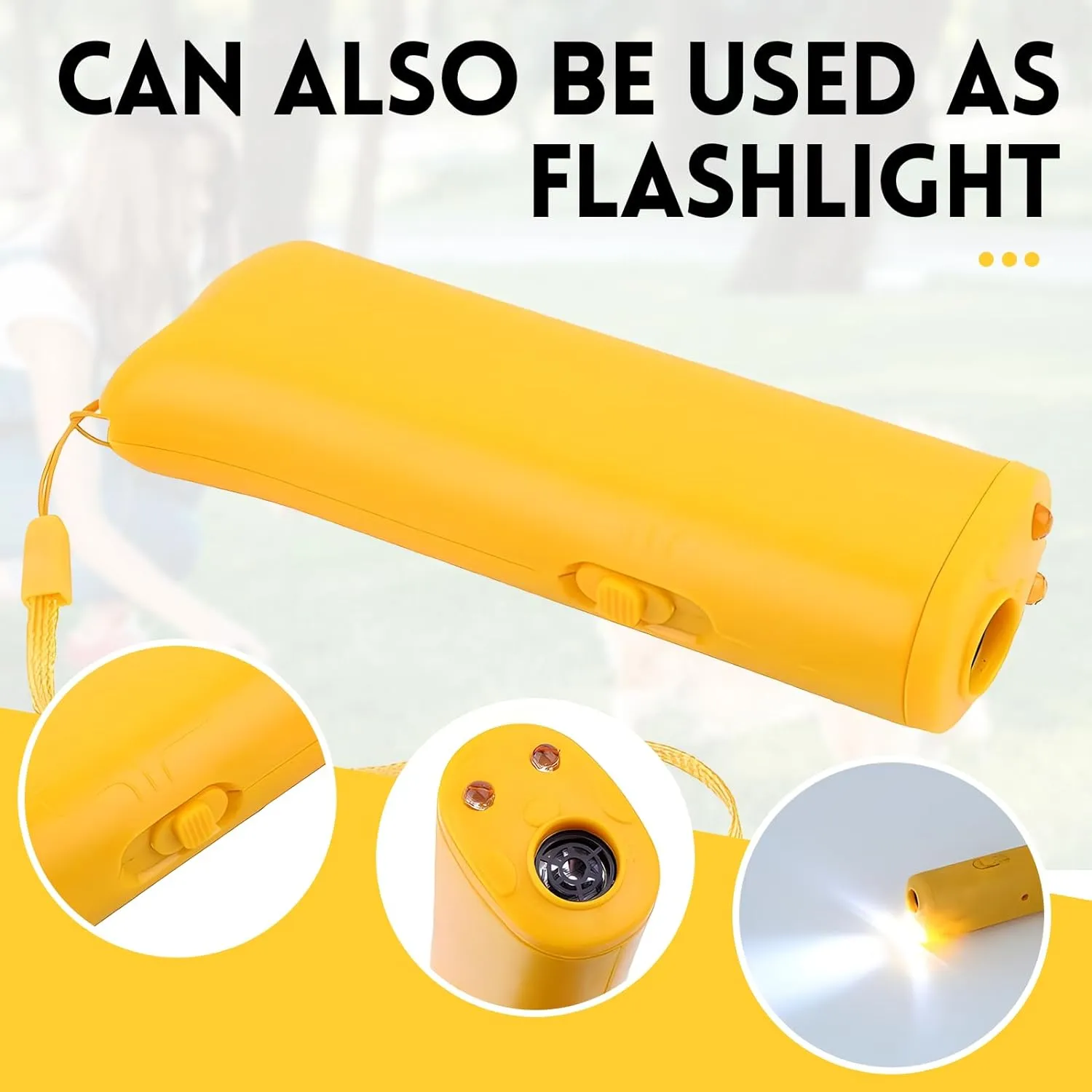 NEW Mein HERZ Handheld Dog Repellent Trainer, Anti Barking Device, LED Ultrasonic Dog Repeller and Trainer Device 3 in 1 Anti Barking Stop Bark Handheld Dog Training Device, with LED Flashlight