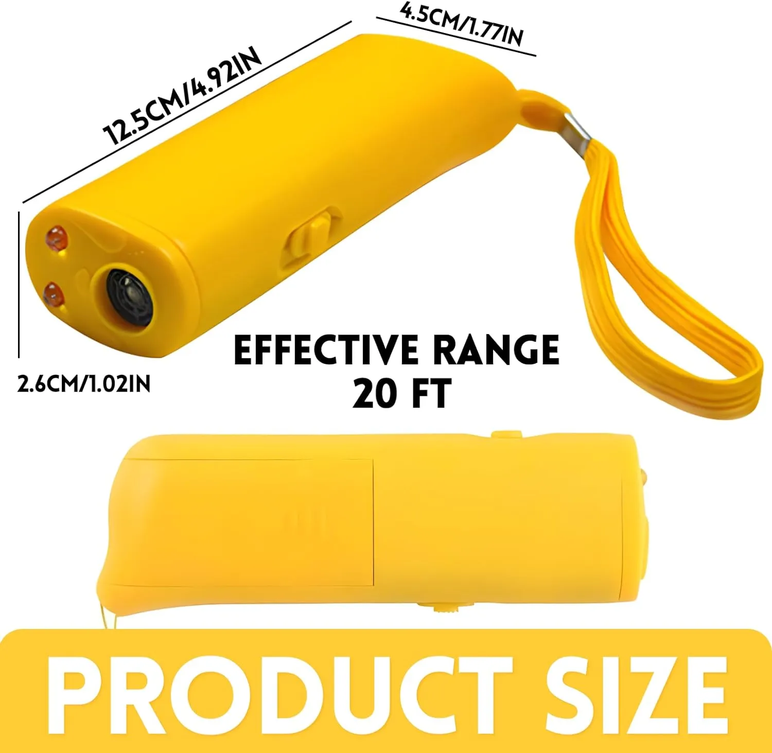 NEW Mein HERZ Handheld Dog Repellent Trainer, Anti Barking Device, LED Ultrasonic Dog Repeller and Trainer Device 3 in 1 Anti Barking Stop Bark Handheld Dog Training Device, with LED Flashlight