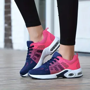 New Musabela Orthopedic Sneakers for Women,Slip-On Air Cushion Breathe Mesh Running Walking Shoes, Pink Sz 7