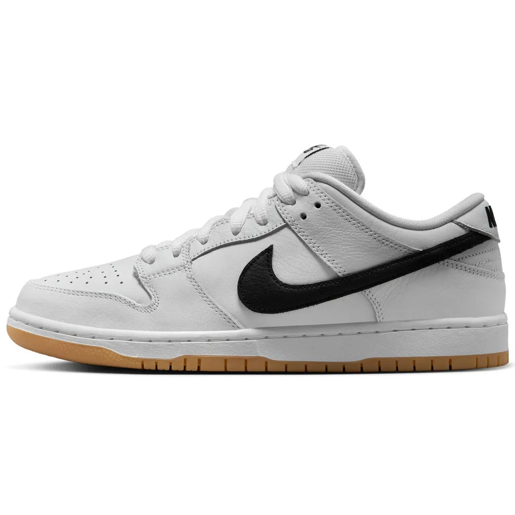 NIKE SB DUNK LOW PRO - WHITE/BLACK-WHITE-GUM LIGHT BROWN