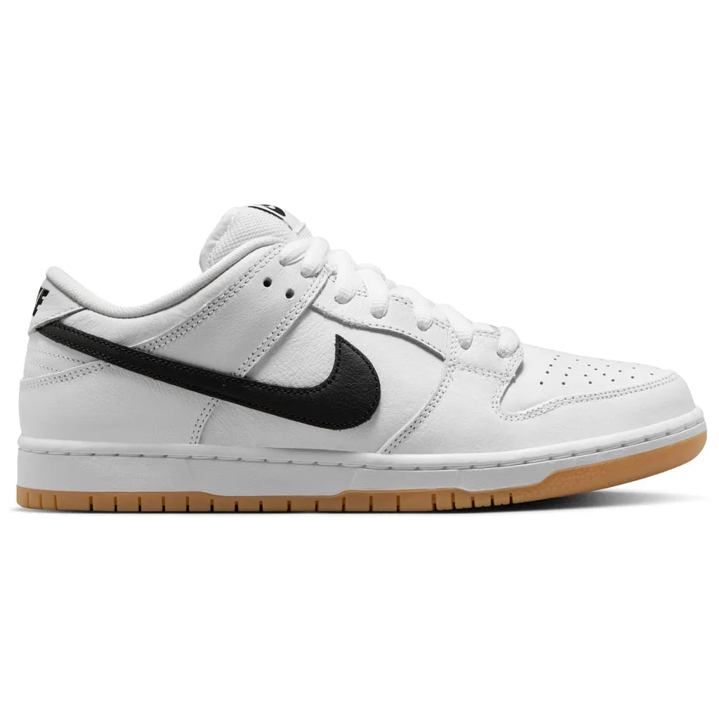 NIKE SB DUNK LOW PRO - WHITE/BLACK-WHITE-GUM LIGHT BROWN