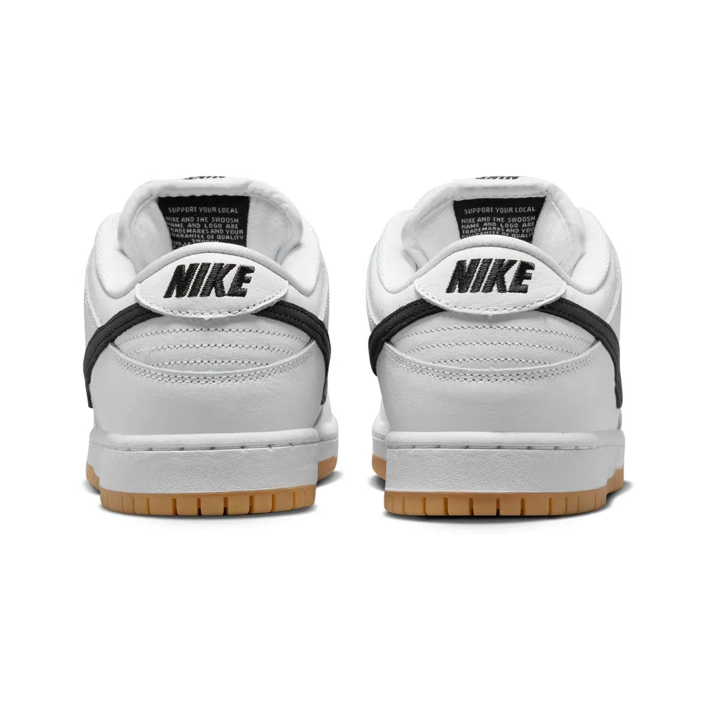 NIKE SB DUNK LOW PRO - WHITE/BLACK-WHITE-GUM LIGHT BROWN