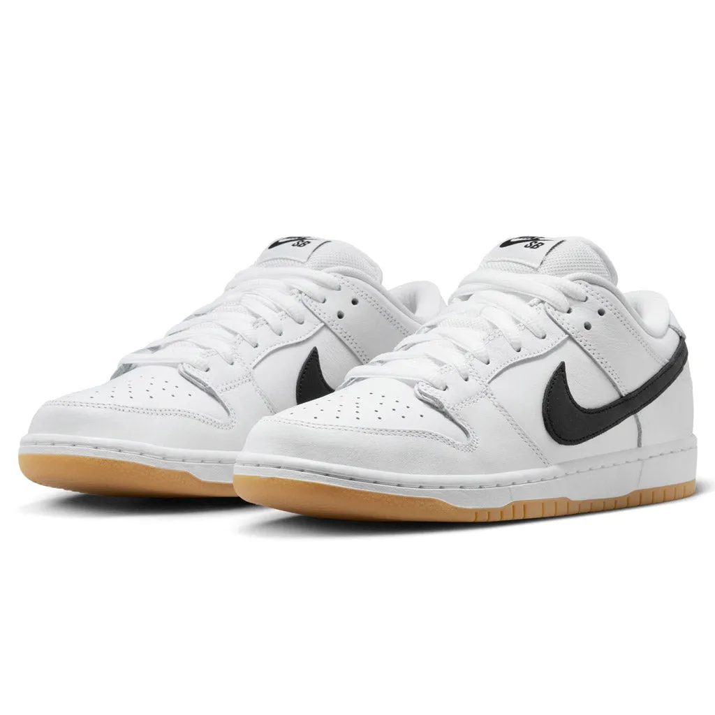 NIKE SB DUNK LOW PRO - WHITE/BLACK-WHITE-GUM LIGHT BROWN