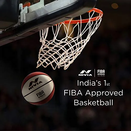 Nivia 1124 Rubber Basketball, (Multicolour)