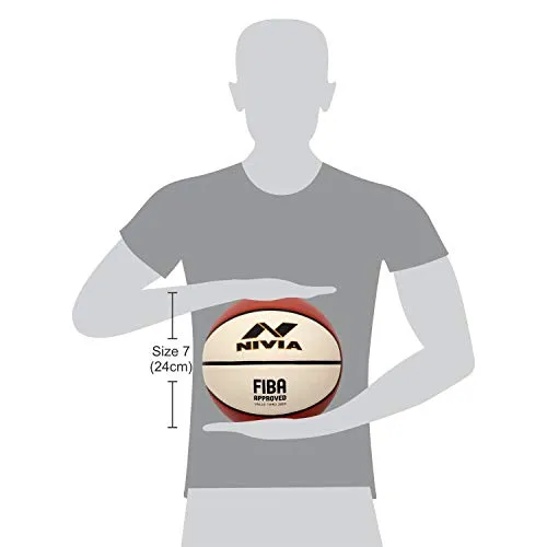 Nivia 1124 Rubber Basketball, (Multicolour)