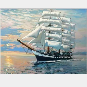 Ocean Ship - Canvastly DIY Paint By Numbers
