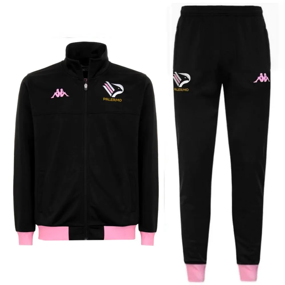 Palermo FC black presentation soccer tracksuit 2021 - Kappa