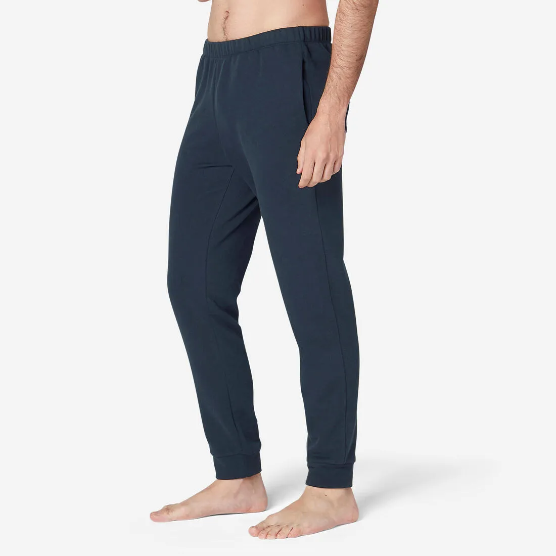 Pantalon jogging chaud fitness homme - 100 noir