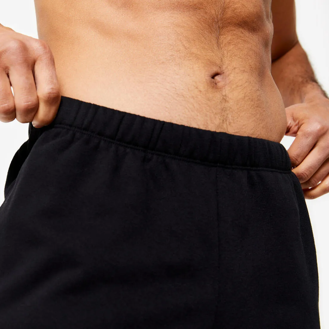 Pantalon jogging chaud fitness homme - 100 noir