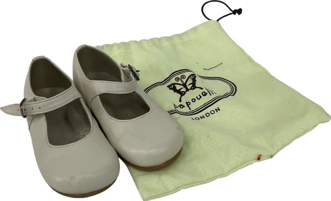 Papouelli Cream Sienna Leather Shoes UK 7 EU 24 👼