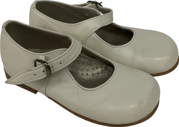 Papouelli Cream Sienna Leather Shoes UK 7 EU 24 👼