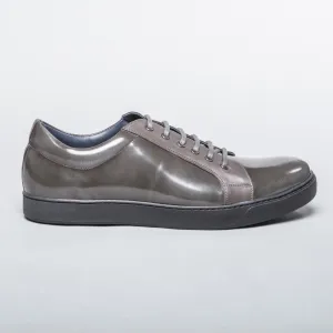 Patent Leather Sneaker - Light Grey