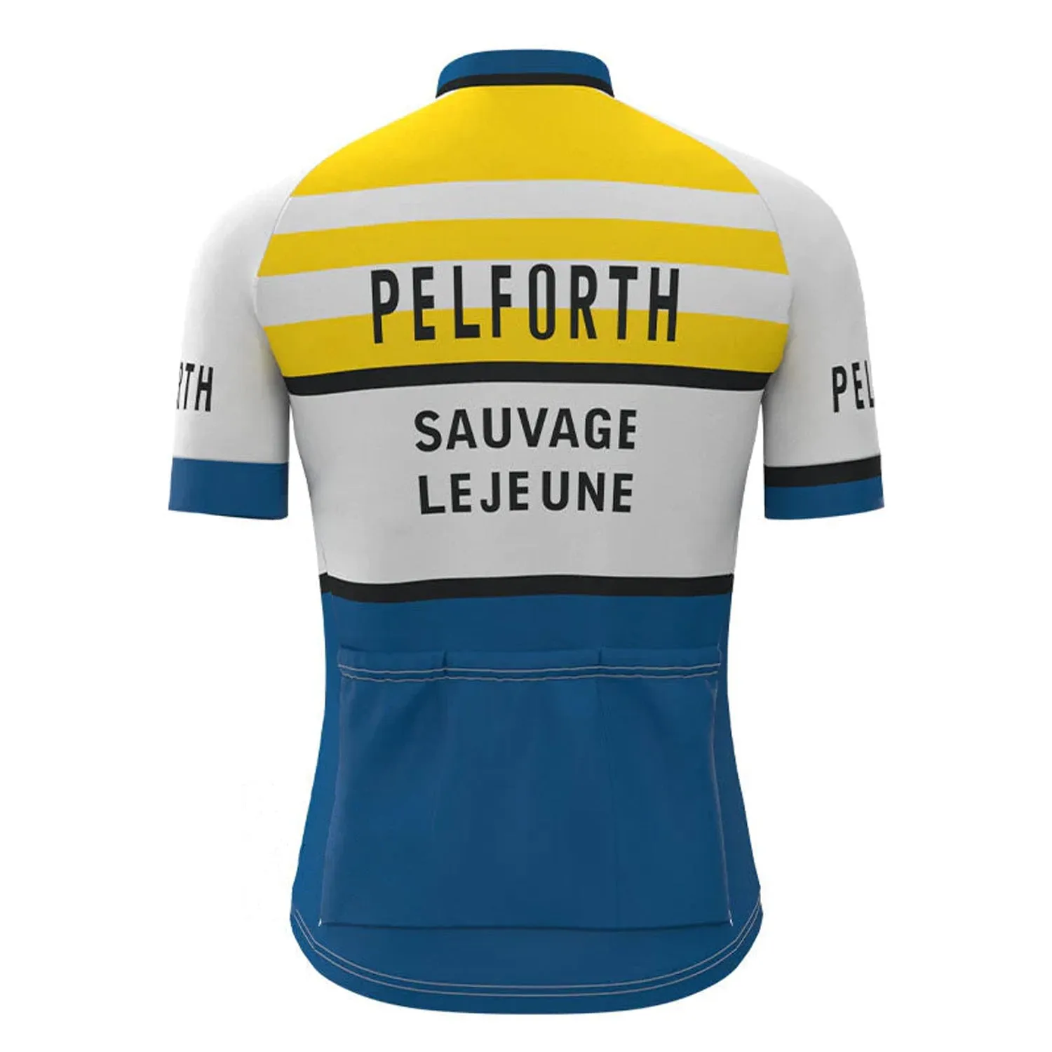 Pelforth Sauvage Lejeune Vintage Short Sleeve Cycling Jersey Top
