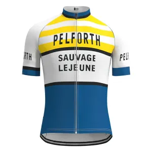 Pelforth Sauvage Lejeune Vintage Short Sleeve Cycling Jersey Top