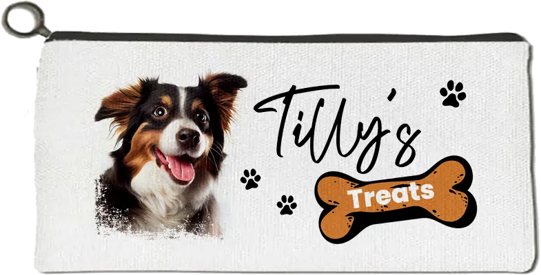 Personalised Border Collie Treat Bag