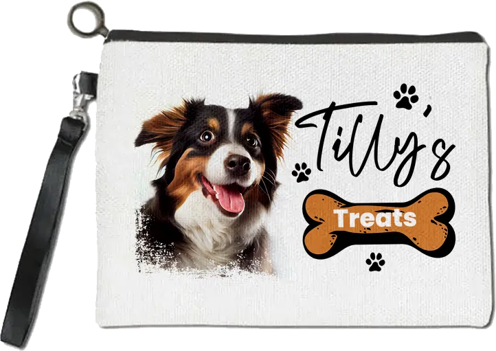Personalised Border Collie Treat Bag