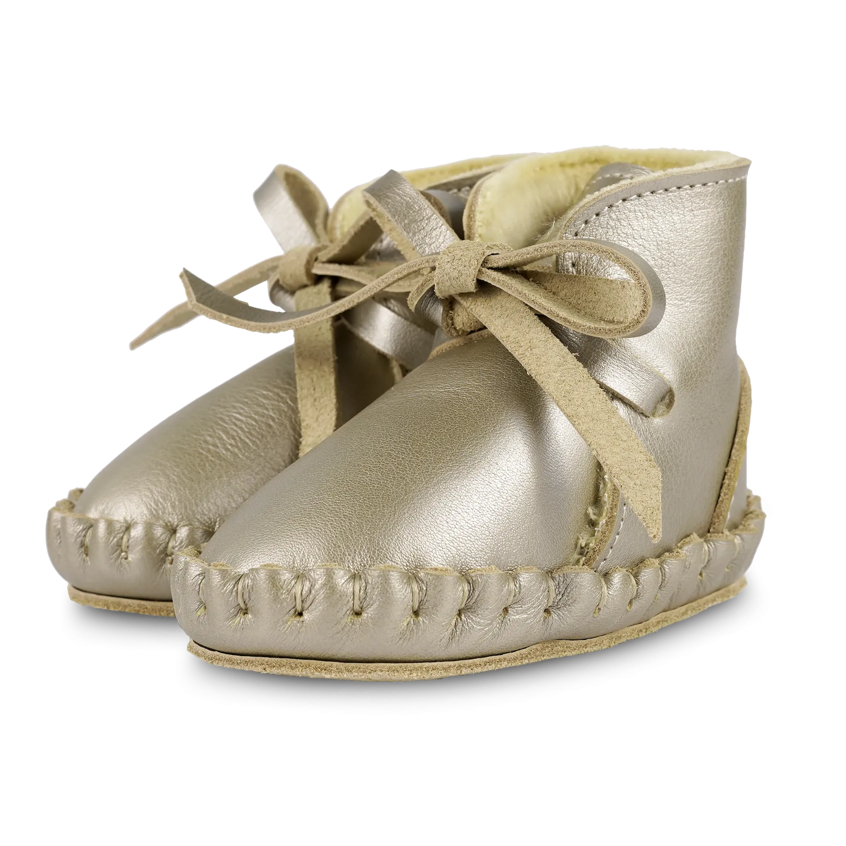 Pina Exclusive Booties | Champagne Metallic Leather