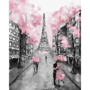 Pink Paris – Canvastly DIY Paint By Numbers