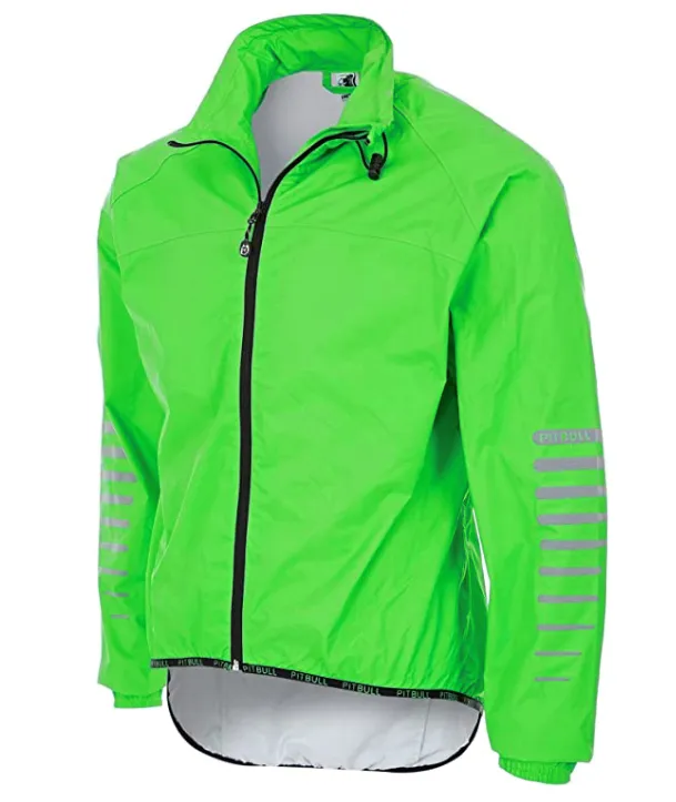 Pitbull Rask Waterproof Cycling Jacket / Rain Jacket - Green / Blue or Yellow