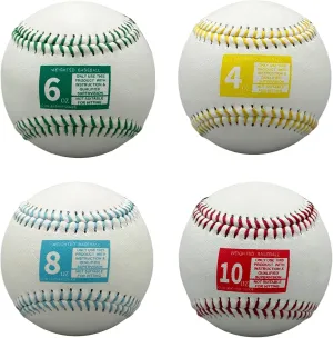 Play 9 Baseball Leather Weighted Baseball Training (Set of 4)
