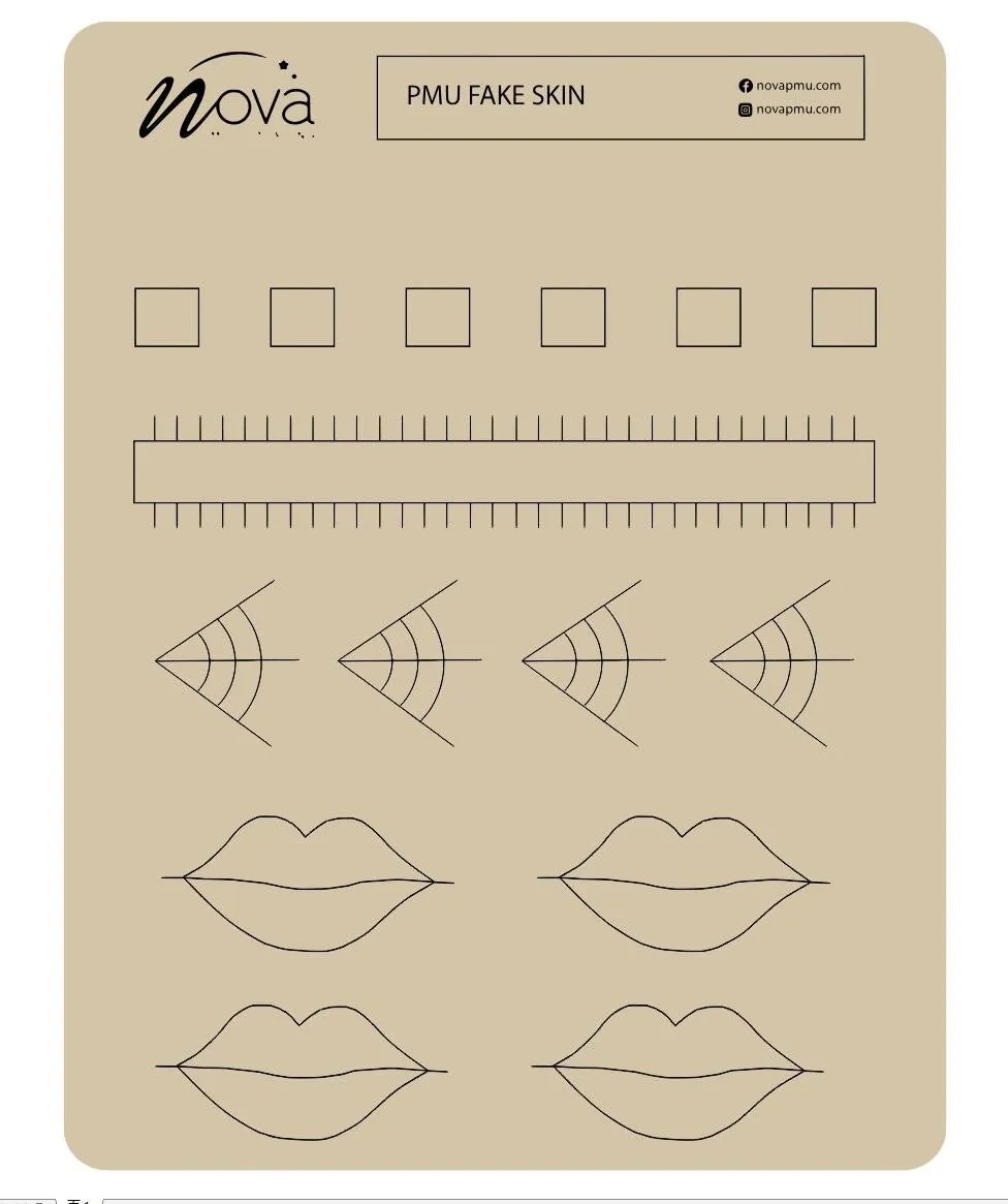 PMU Practice Lip Skin x Nova