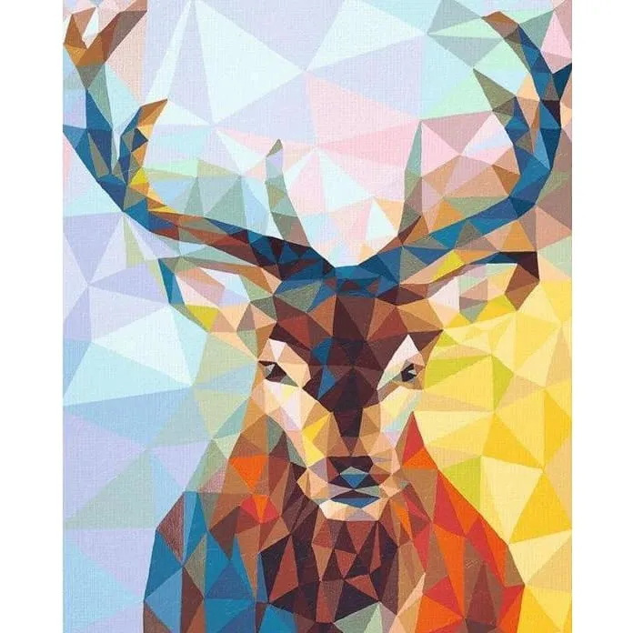 Polygon Deer - Canvastly DIY Paint By Numbers