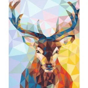 Polygon Deer - Canvastly DIY Paint By Numbers