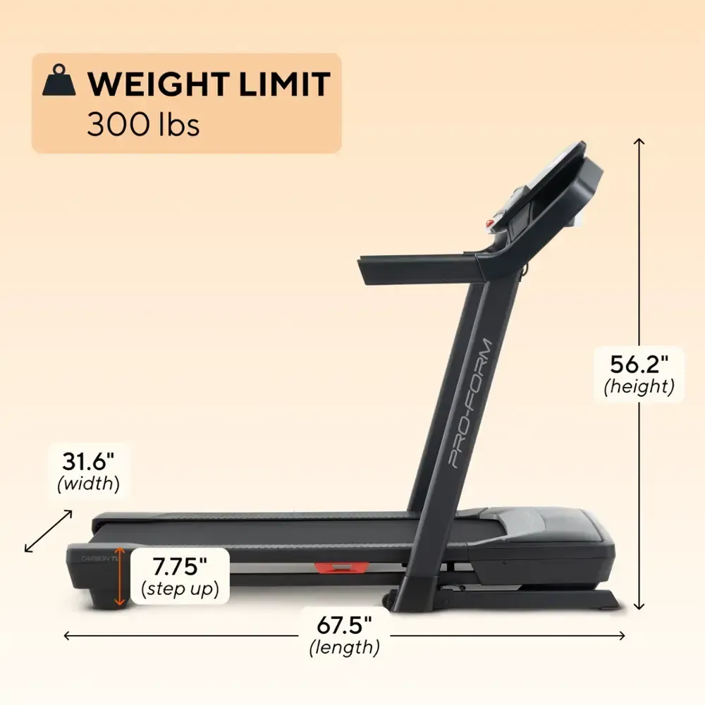 ProForm Carbon TL Treadmill - Black - new