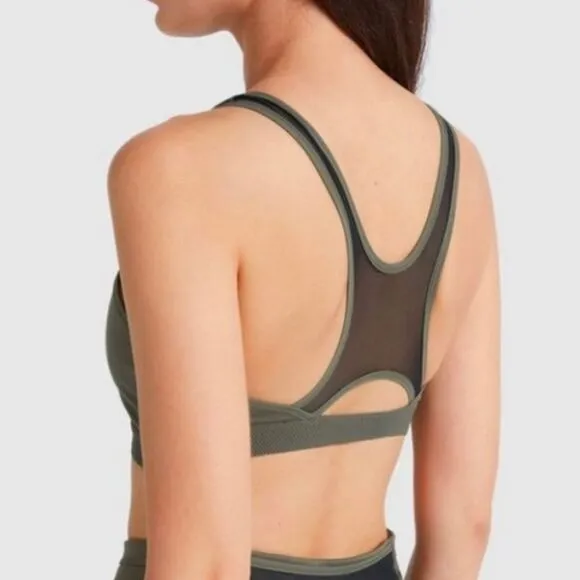 Puma x Goop Ellavate Olive Green NWT High Support S Sports Bra‎ Athletic Workout